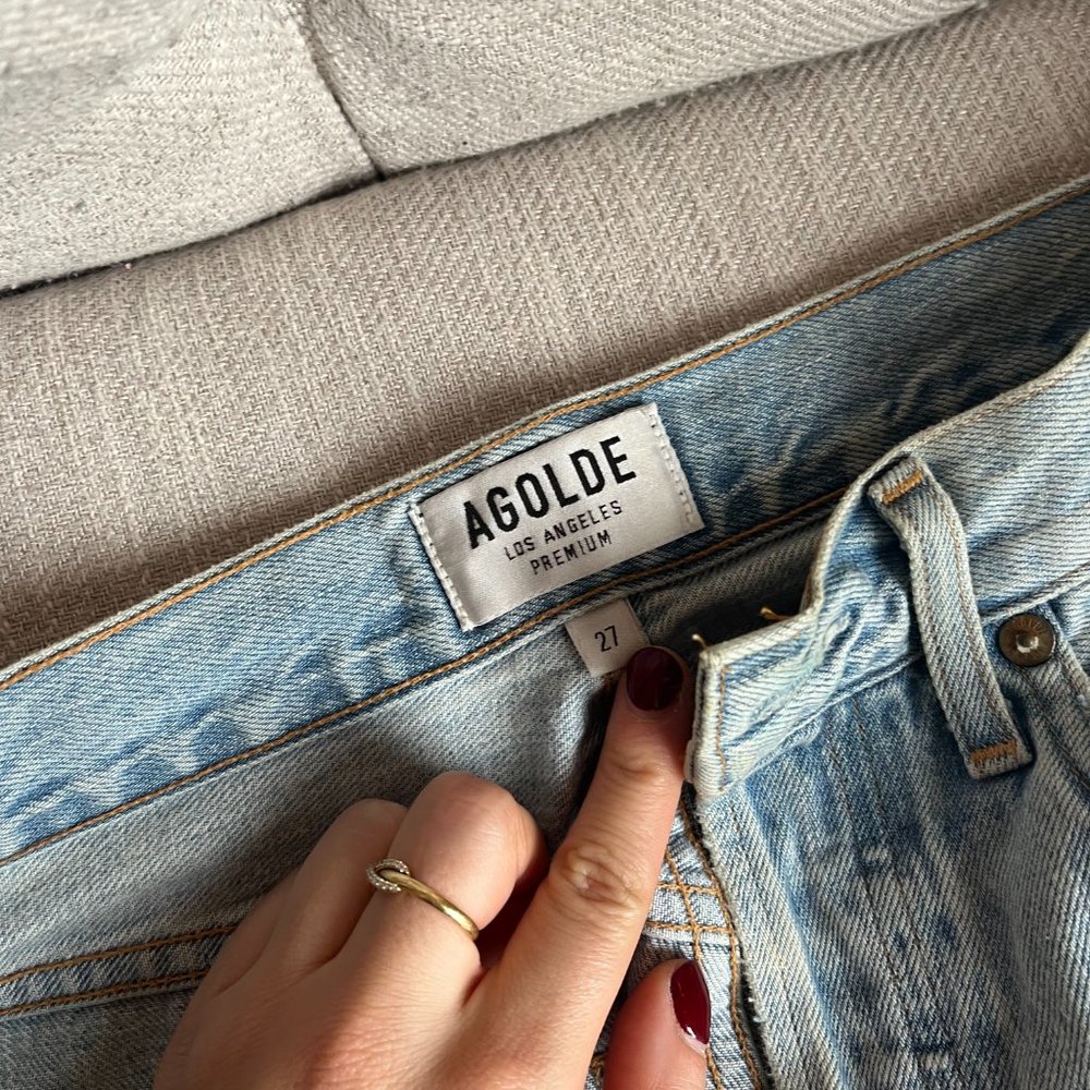 AGOLDE Riley High Rise Straight Crop Distressed Jean - Picture 8 of 8